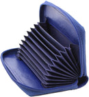 STARHIDE Womens Small Leather Fan Concertina Palm Credit Card Holder 1234