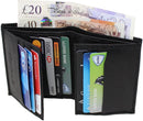 Men's Soft Smooth Genuine Leather RFID Blocking Wallet Credit Card Holder Purse UK 87