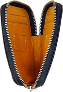 Ricco RFID Blocking Small Leather Card Holder Zipper Pocket Purse Billfold Wallet S10 Black