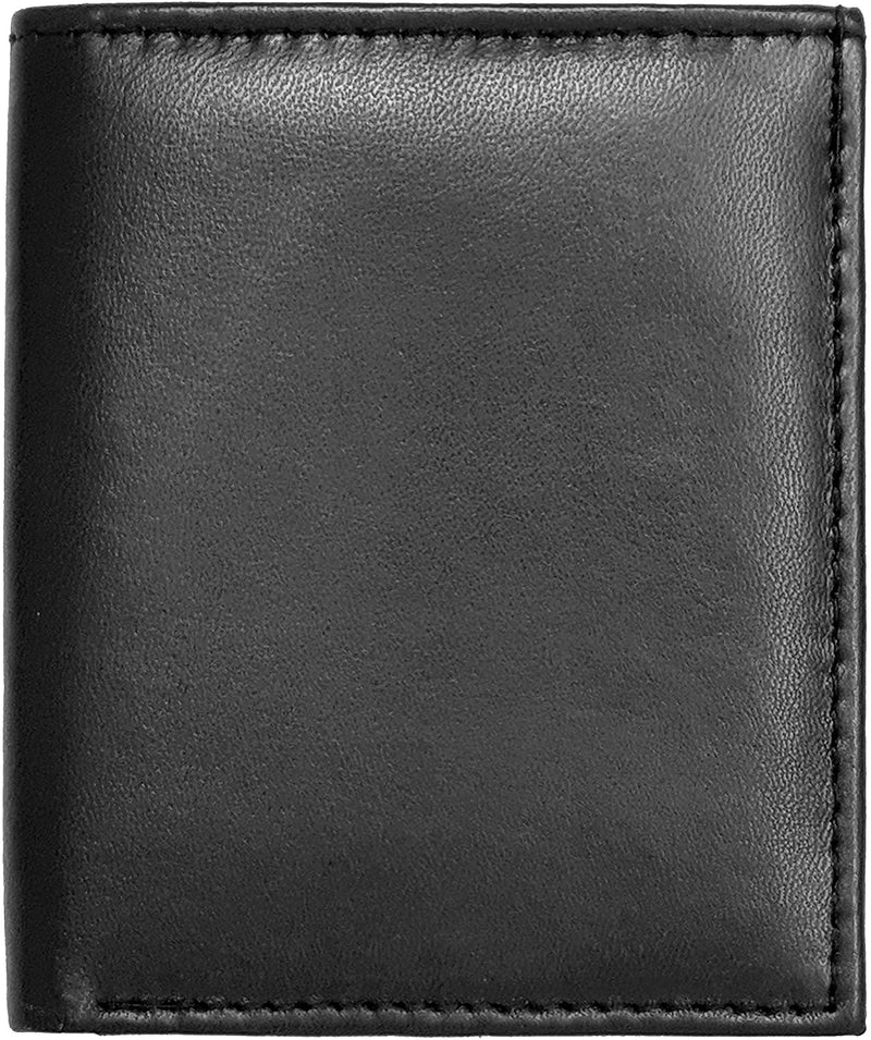 RAS Mens RFID Safe Soft Genuine Leather Credit Card and Banknote Pocket Slimline Wallet 122