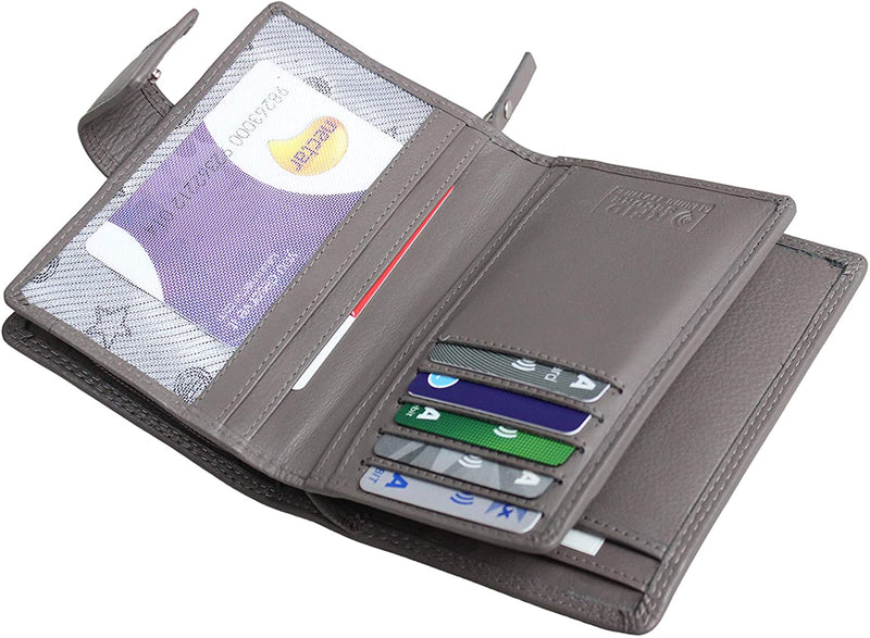 Morucha Clutch Wallet for Women Genuine Leather RFID Blocking High Capacity Cardholder Purse M85