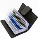 RAS Mens Womens Small Leather 24 Credit Cardholder with Popper Button Fastening 602