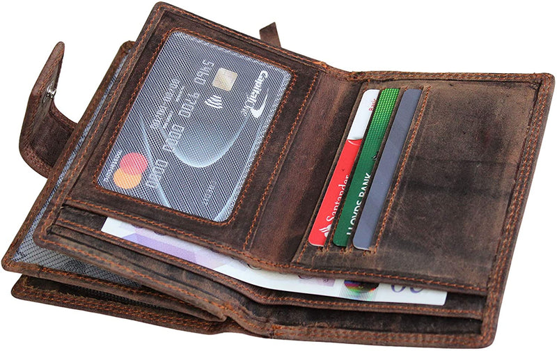 Morucha Clutch Wallet for Women Genuine Leather RFID Blocking High Capacity Cardholder Purse M85
