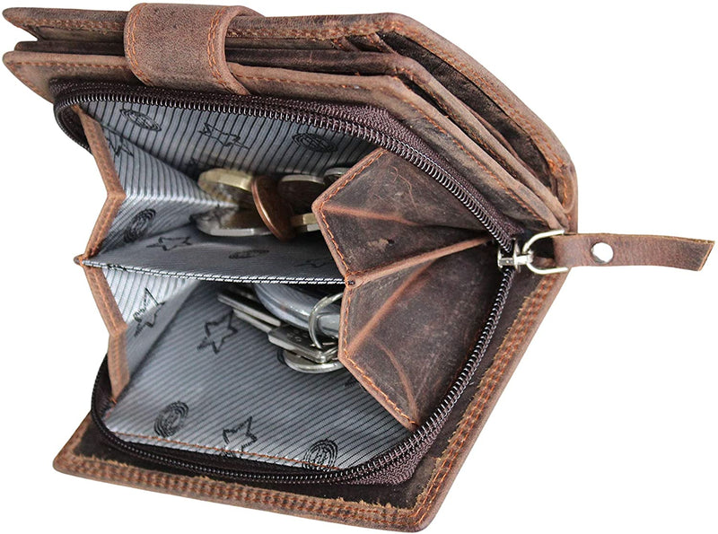 Morucha Clutch Wallet for Women Genuine Leather RFID Blocking High Capacity Cardholder Purse M85