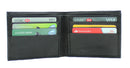 RAS Mens Slim Classic Bifold 6 Cards Wallet Genuine Leather Billfold Wallet 125 Black