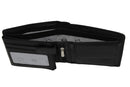 Morucha Mens Classic Bifold Wallet, RFID Blocking Genuine Leather Passcase Wallet M55 (Black)