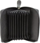STARHIDE Womens Small Leather Fan Concertina Palm Credit Card Holder 1234