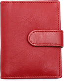 RAS Mens Womens Small Leather 24 Credit Cardholder with Popper Button Fastening 602