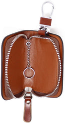 StarHide Leather Hanging Keychain Holder Zipper Pouch Wallet