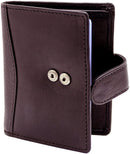 RAS Mens Womens Small Leather 24 Credit Cardholder with Popper Button Fastening 602