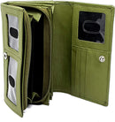 STARHIDE Ladies Soft Genuine Leather Flap Over Purse Multi Credit Card Slots 5510