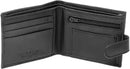 Gents Black RFID Wallet Genuine Leather Slim Bifold Style Zip Coin Pocket Cardholder Wallets Purse BB37