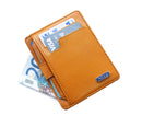 Ricco Front Pocket Genuine Italian Leather Thin Card Case Minimalist Wallet with RFID Blocking S11