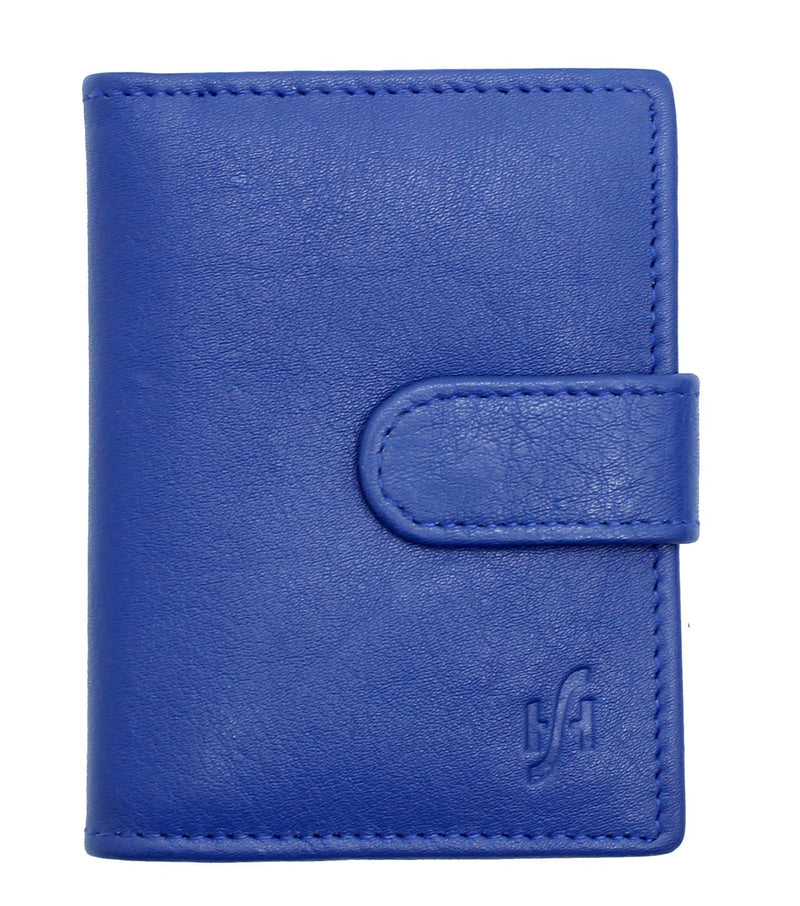 STARHIDE Soft Genuine Leather Compact Credit Debit Card Holder Case with Removable Plastic Sleeves 210