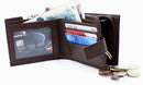 RAS Mens Genuine Leather RFID Blocking Wallet With Zipper Coin Pouch 44