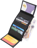 Men's Soft Smooth Genuine Leather RFID Blocking Wallet Credit Card Holder Purse UK 87
