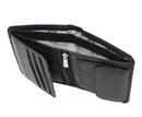 Morucha Mens Small RFID Blocking Genuine Leather Bifold Wallet M35 (Black)
