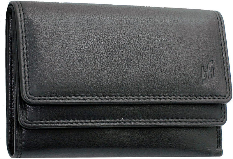 STARHIDE Ladies Compact Lightweight Soft Genuine Nappa Leather Purse 5545