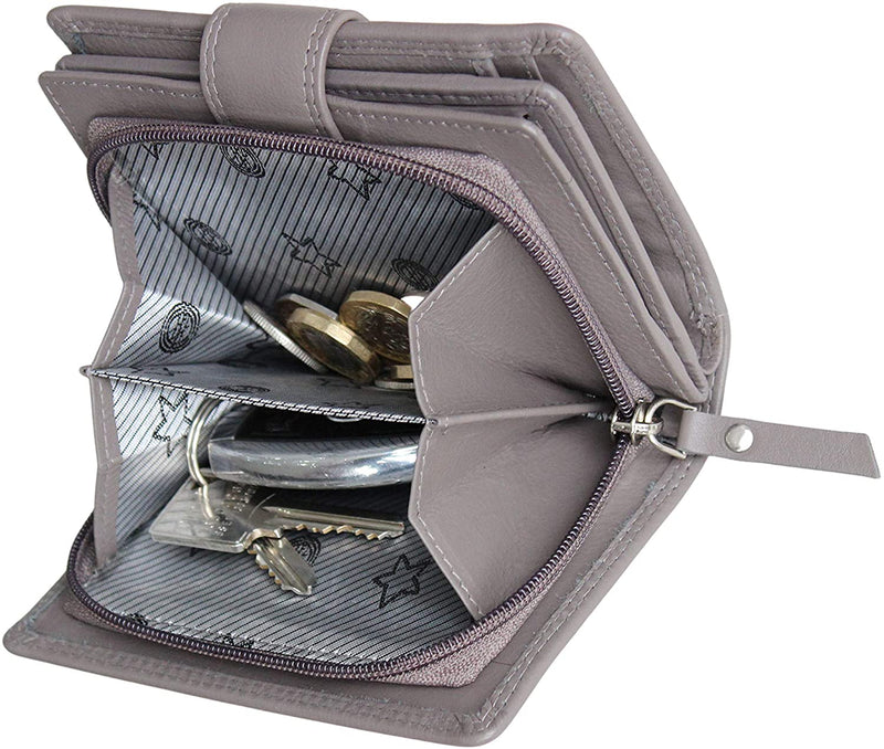 Morucha Clutch Wallet for Women Genuine Leather RFID Blocking High Capacity Cardholder Purse M85