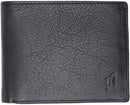 STARHIDE Mens RFID Blocking Small Bifold Leather Wallet for Cards Cash and Coins 1050 Black Grey