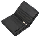 Morucha Mens Small RFID Blocking Genuine Leather Bifold Wallet M35 (Black)