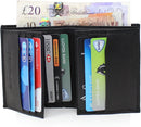 Men's Soft Smooth Genuine Leather RFID Blocking Wallet Credit Card Holder Purse UK 87