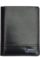 Ricco Mens RFID Blocking Genuine Italian Leather Slimline Billfold Wallet S15 Black Red