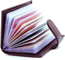 RAS Mens Womens Small Leather 24 Credit Cardholder with Popper Button Fastening 602
