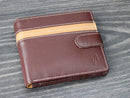 STARHIDE Mens RFID Blocking Two Tone Leather Multi Card Capacity Wallet 1135 Brown Tan