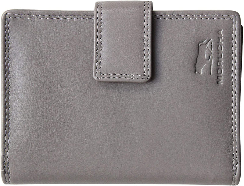 MORUCHA Clutch Wallet for Women Genuine Leather RFID Blocking High Capacity Cardholder Purse M-85