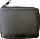 RAS Mens RFID Blocking Full Zip Around Leather Cardholder Wallet 1184 Black