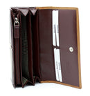 STARHIDE Womens RFID Blocking Soft Real Nappa Leather Long Flap Over Purse Multi Credit Card Holder 5505