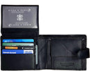 Man Wallet 100% Leather RFID Safe Contactless Card Blocking ID Protection Coin Wallet for Mens BB40