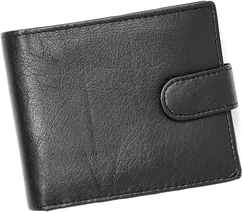 Man Wallet 100% Leather RFID Safe Contactless Card Blocking ID Protection Coin Wallet for Mens BB40