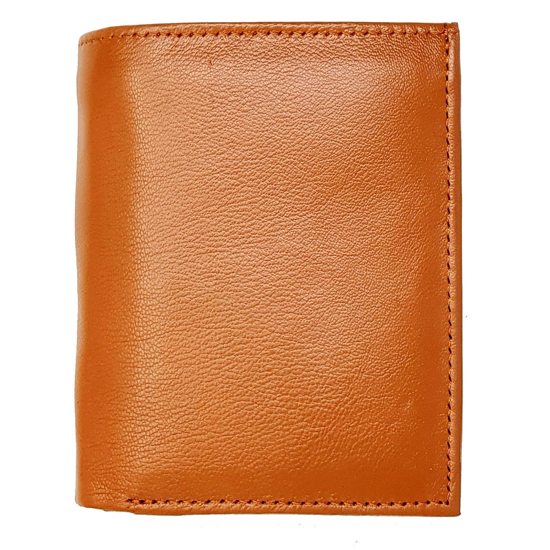 RAS WALLETS Mens RFID Blocking Soft Leather Trifold Purse Credit Card Holder Id Window and Coin Pouch 503