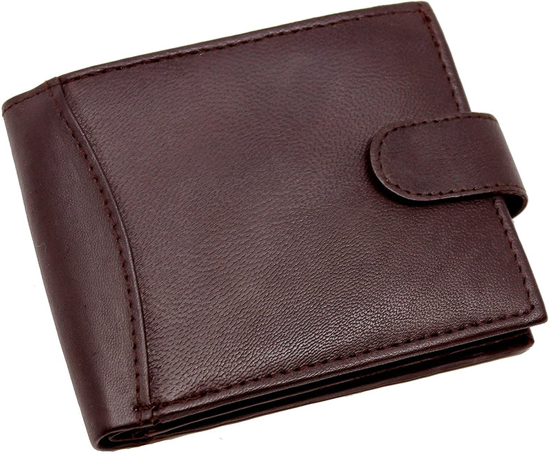 RAS WALLETS Men's RFID Passcase Trifold Rela Leather Wallet Multi Card Slots with Zip Coin Pocket Pouch 304