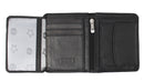 Morucha Mens Small RFID Blocking Genuine Leather Bifold Wallet M35 (Black)