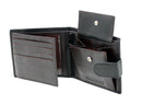 Mens Black Brown Soft Genuine Leather Bifold Wallet LG6